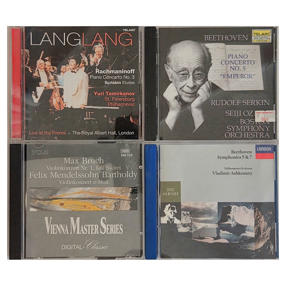 Classical Music CD Lot 4 Telarc London Rachmaninoff Beethoven Bruch Piano
